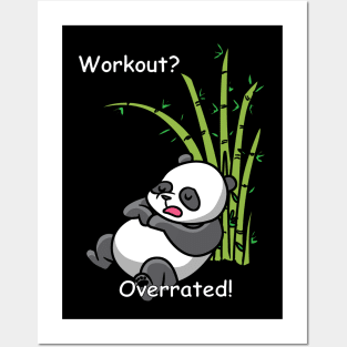 Lazy Panda - Workout ? Overrated! Posters and Art